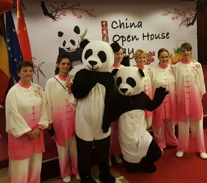 比利时健身气功联合会参加中国大使馆开放日活动