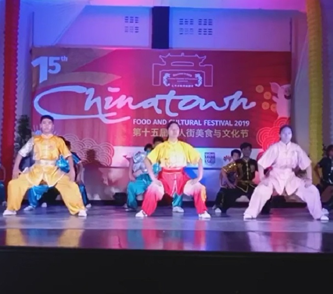 Health Qigong Association of Mauritius Performing Health Qiong at Local Festival